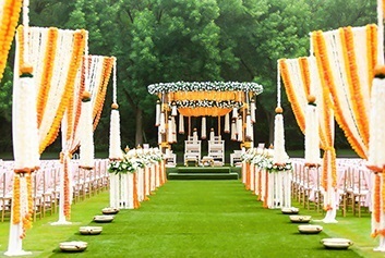 Marigold wedding decor